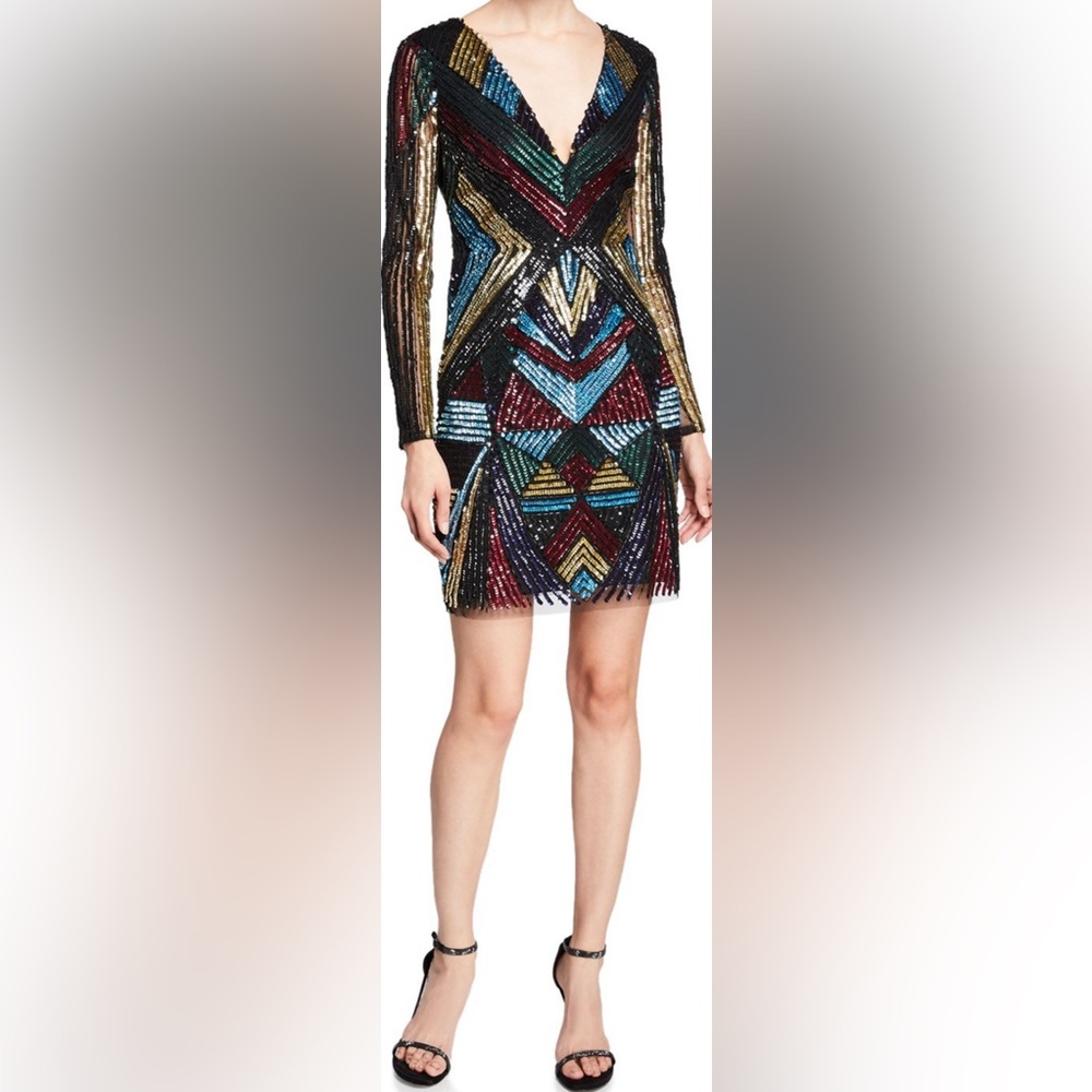 Aidan Mattox Embellished Cocktail Dress